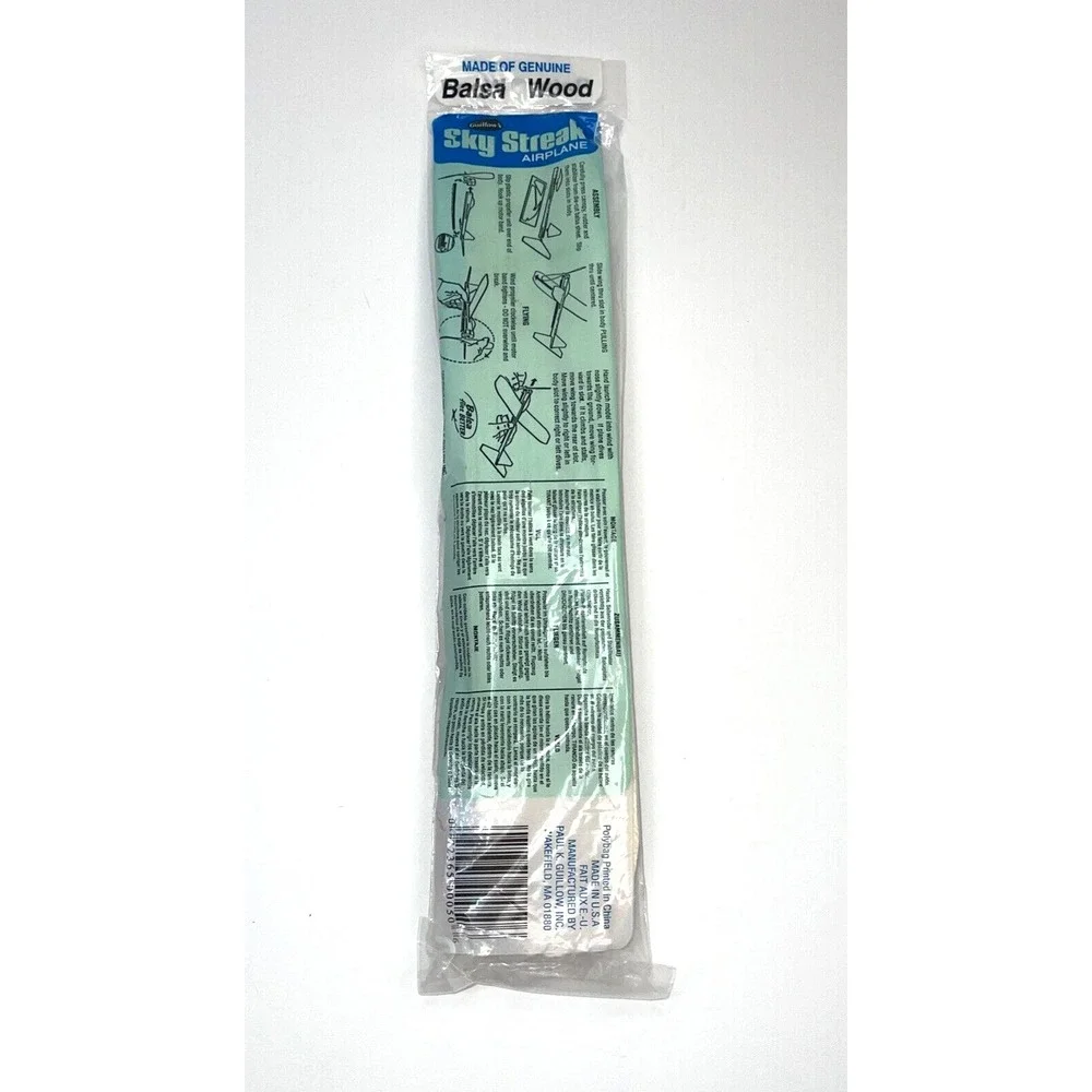 Vintage Guillows Sky Streak Rubber Powered Balsa Airplane SEALED #50